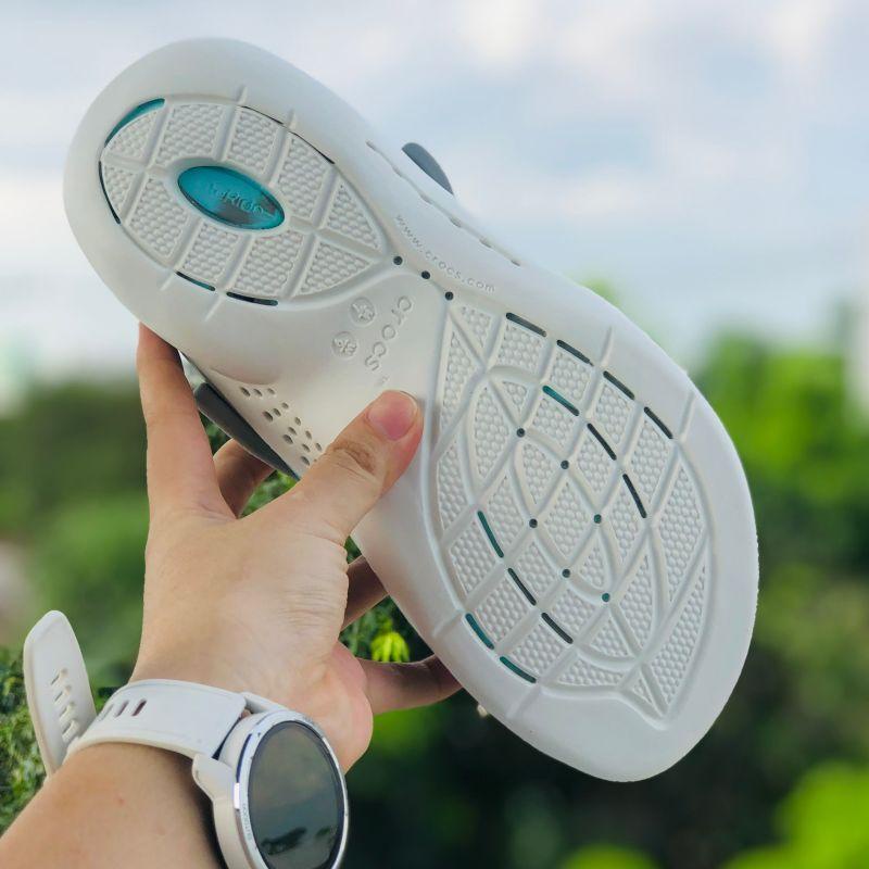 Dép Cross Literide 360  FREESHIP + Hàng loại 1 + Hộp  giày sục sandal Crocs quai ngang bít đầu nam nữ, loang xanh