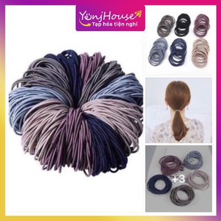 Combo 100 dây thun cột tóc co giãn tốt cho bạn gái – yenjhouse