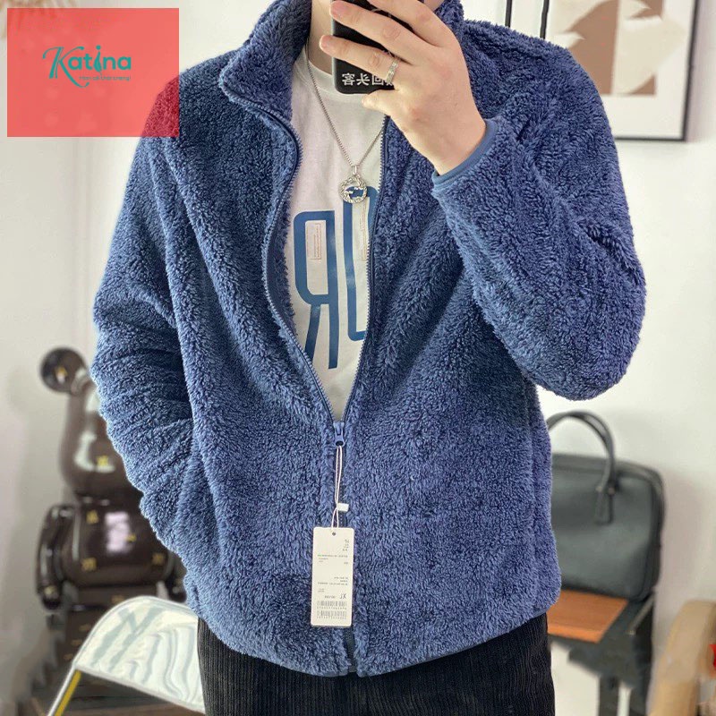 Áo khoác lông Katina cho nam có size đại 90-100kg mặc mùa thu đông ấm áp