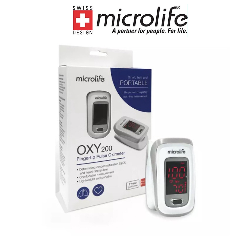 Máy SPO2 Đo Nồng Độ Oxy Máu Microlife OXY200 Chính Hãng, Độ Chuẩn Xác Cao, Chứng Nhận FDA Hoa Kỳ