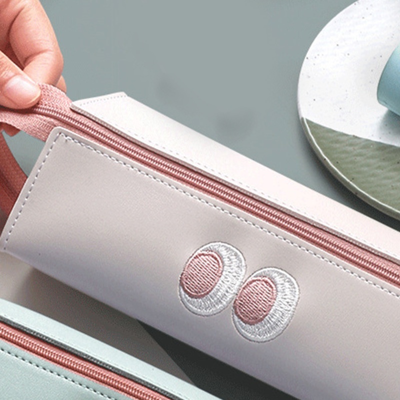 Túi Đựng Bút Chì Sức Chứa Lớn Có Khóa Kéo Họa Tiết Dễ Thương Tinh Tế