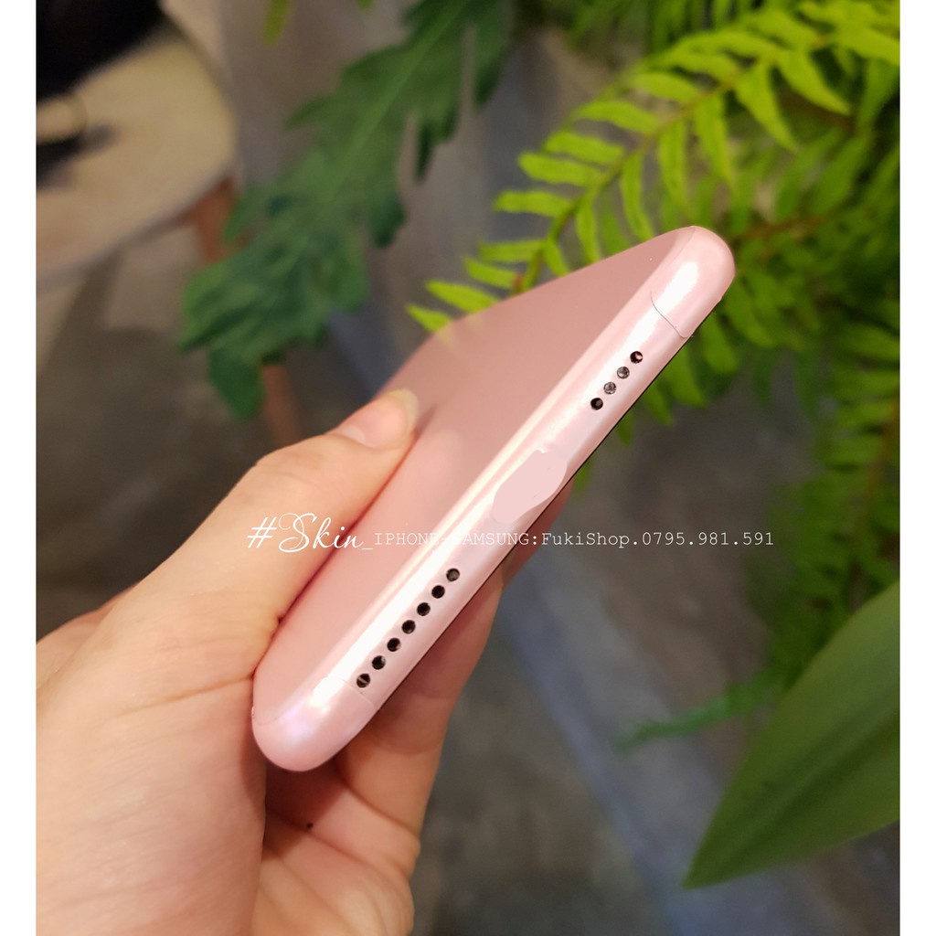 Tấm Dán Skin Mặt Sau Màu Hồng Sakura Pink FULL VIỀN Cho 13prm , 12prm , 11prm , xsm , 11pro , 12pro , 13pro - FukiShop