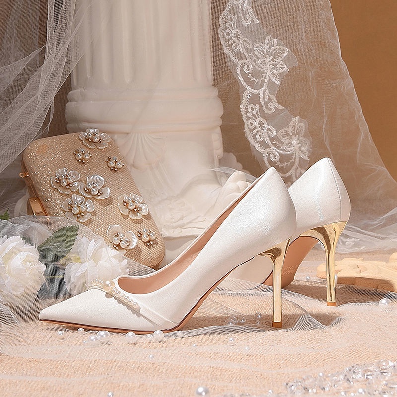 Giày Cao Gót Mũi Nhọn Thời Trang Nữ Size 34-39 2 Kiểu