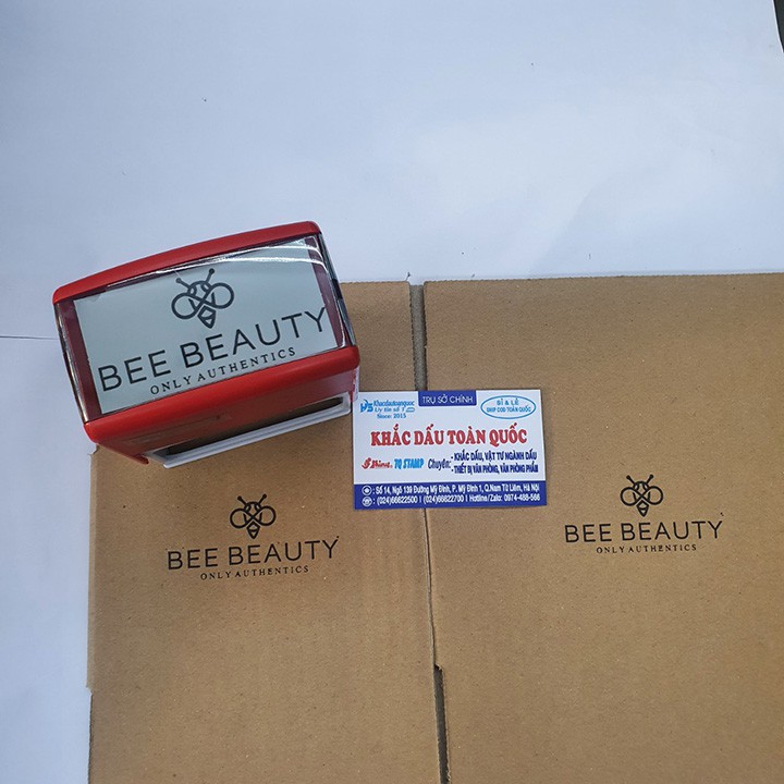 Con dấu liền mực khổ lớn chuyên dập lên thùng Carton