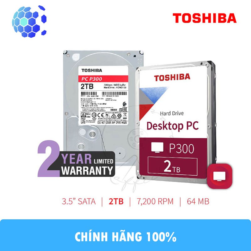 Ổ cứng HDD Toshiba P300 2TB Desktop Chính Hãng