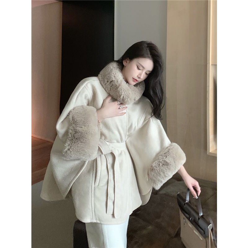 👗👗Áo Khoác Lông Cáo Hai Mặt Dáng Rộng Dài Vừa Thời Trang Hàn Quốc Dongdaemun | BigBuy360 - bigbuy360.vn