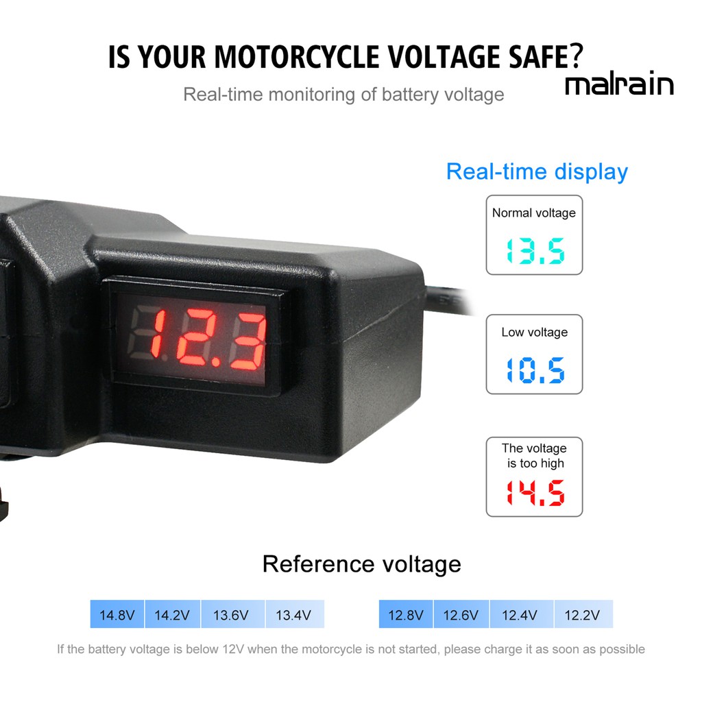 Bộ Chuyển Đổi Sạc Điện Thoại Hai Cổng USB Đa Năng Có Vôn Kế