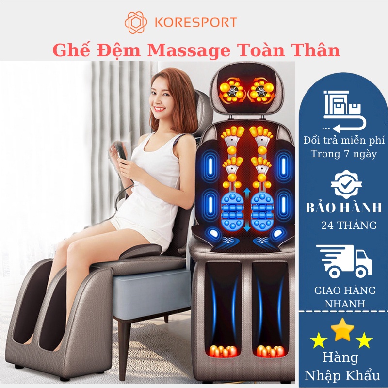 Ghế massage toàn thân loại ghế mát xa hỗ trợ xoa bóp 5 vùng trên cơ thể có hồng ngoại điều khiển Ghế massage thư giãn