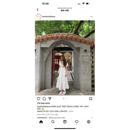 Váy trắng vintage Ha Nhi with Love