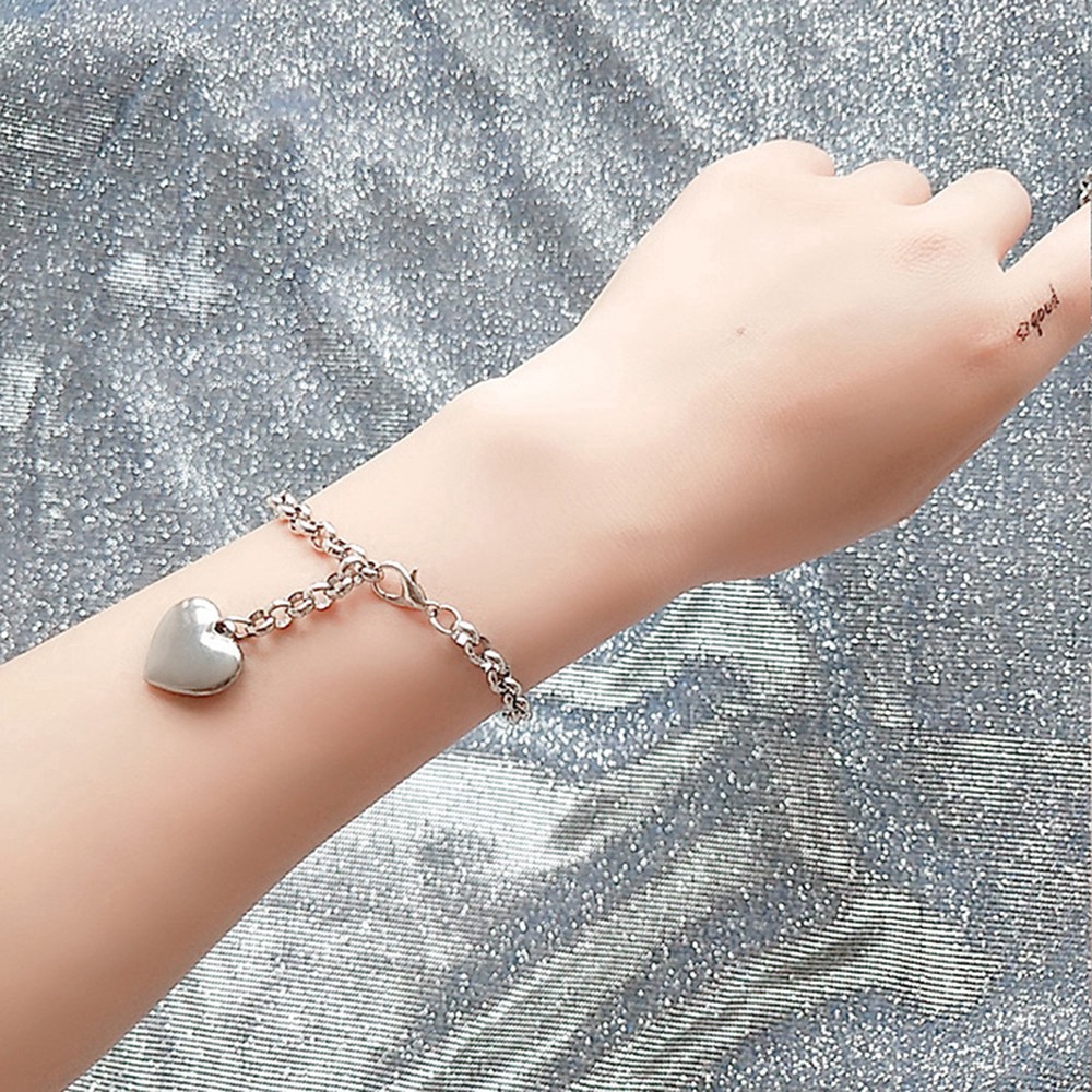 Vòng Tay Kim Loại Mặt Hình Trái Tim Thời Trang Cho Nữ | BigBuy360 - bigbuy360.vn