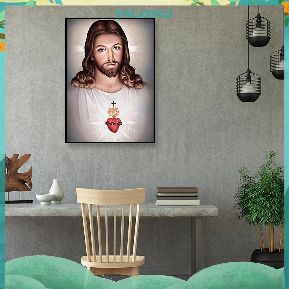 Tranh Đính Đá Kim Cương Tròn 5d Toàn Bộ Hình Chúa Jesus