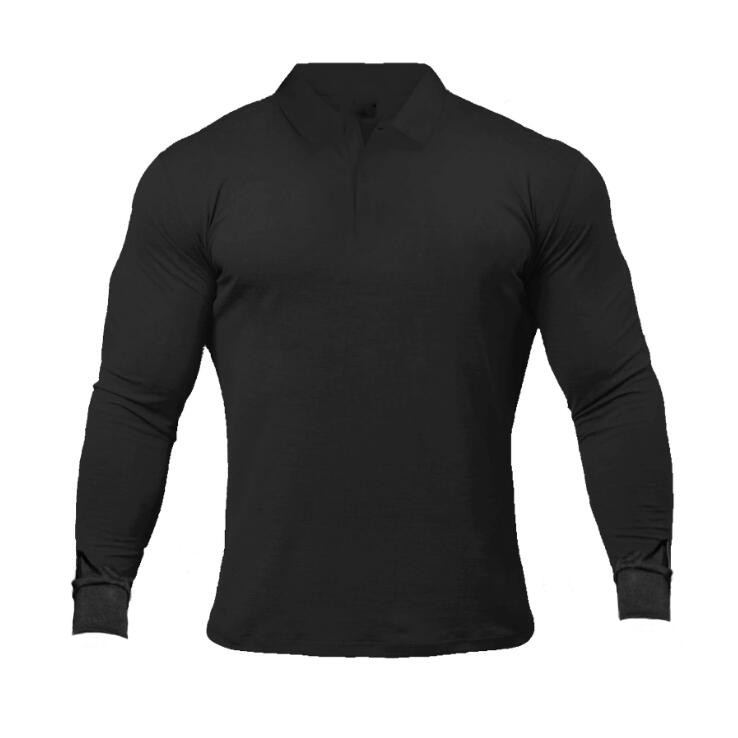 Mens Plain PoLo Long Sleeved Tshirts 5 Colors 4 Size Cotton Causal Slim Fitness Solid Polos
