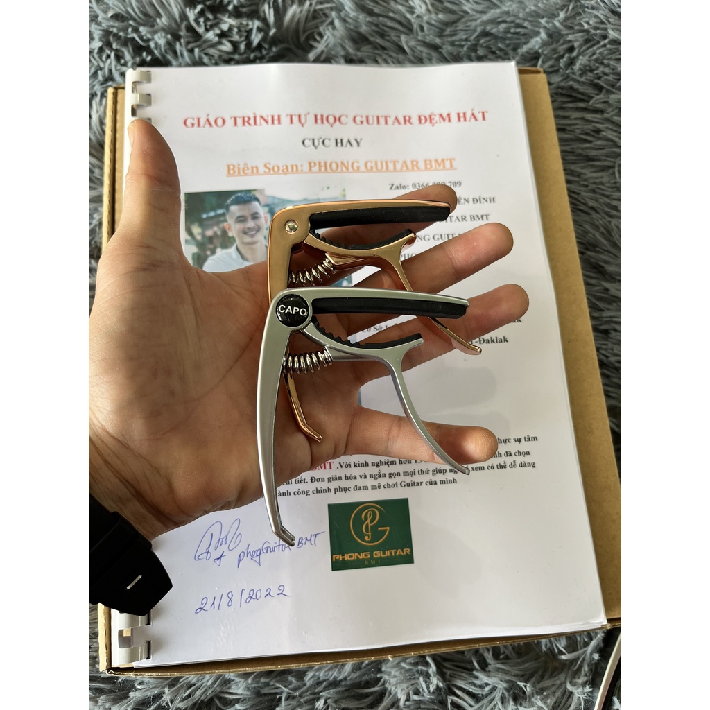 Capo Đàn Guitar-Kèm G.íao T.rình Tự Học Guitar Đệm Hát biên soạn Phong Guitar BMT