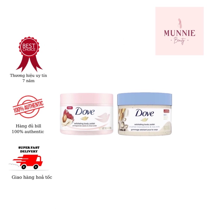 Tẩy da chết body Dove Exfoliating Body Scrub