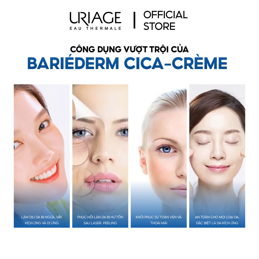 Kem làm dịu, làm lành và phục hồi da tổn thương URIAGE BARIÉDERM CICA-CRÈME 40ml