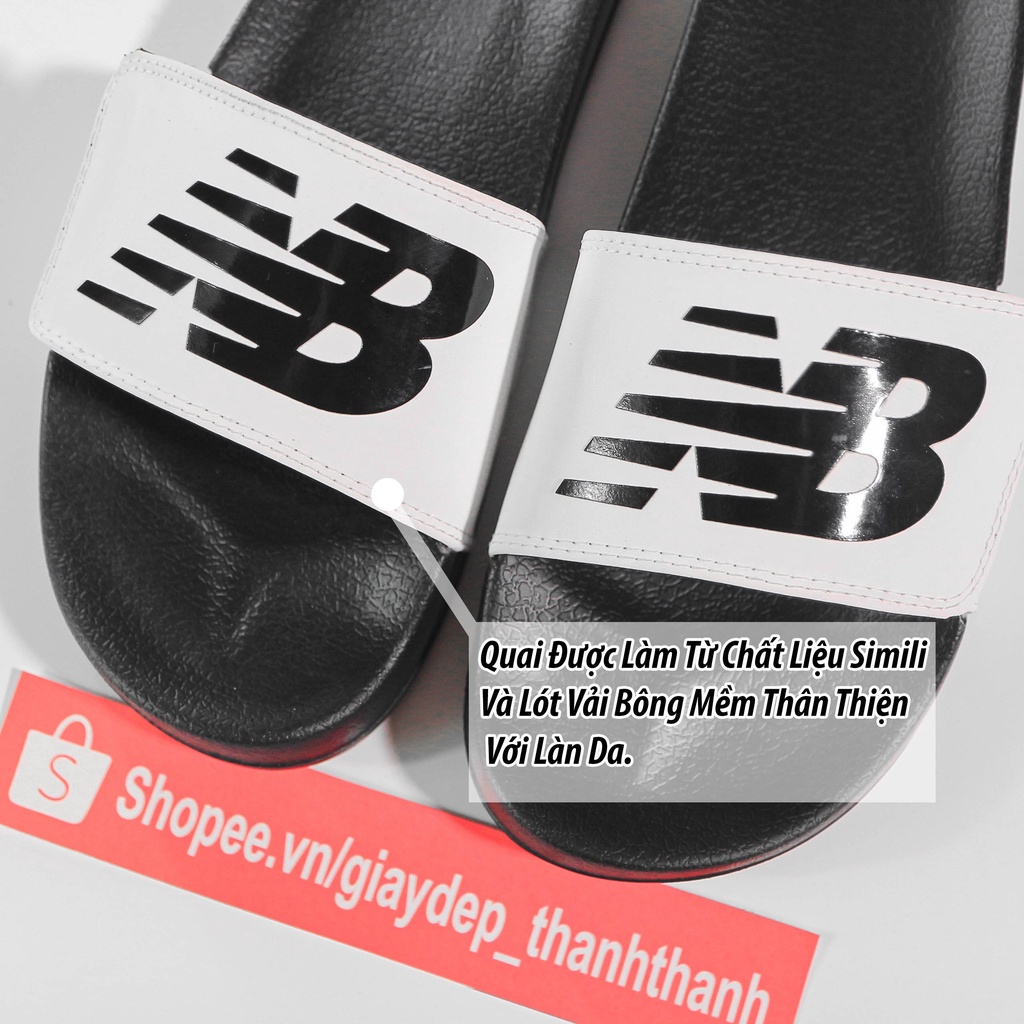 Dép Newbalance NB quai ngang đen trắng