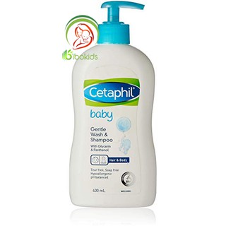Sữa tắm Gội Cetaphil dạng vòi Cho Bé Baby Gentle Wash and Shampoo 400ml