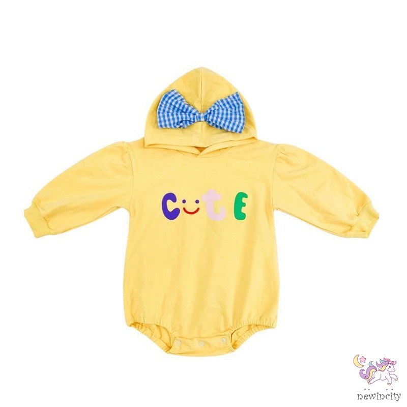 Áo liền quần phối nơ siêu xinh xắn cho bé gái