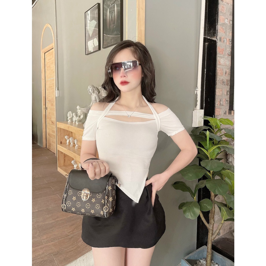 Áo khoét ngực quàng cổ sexy