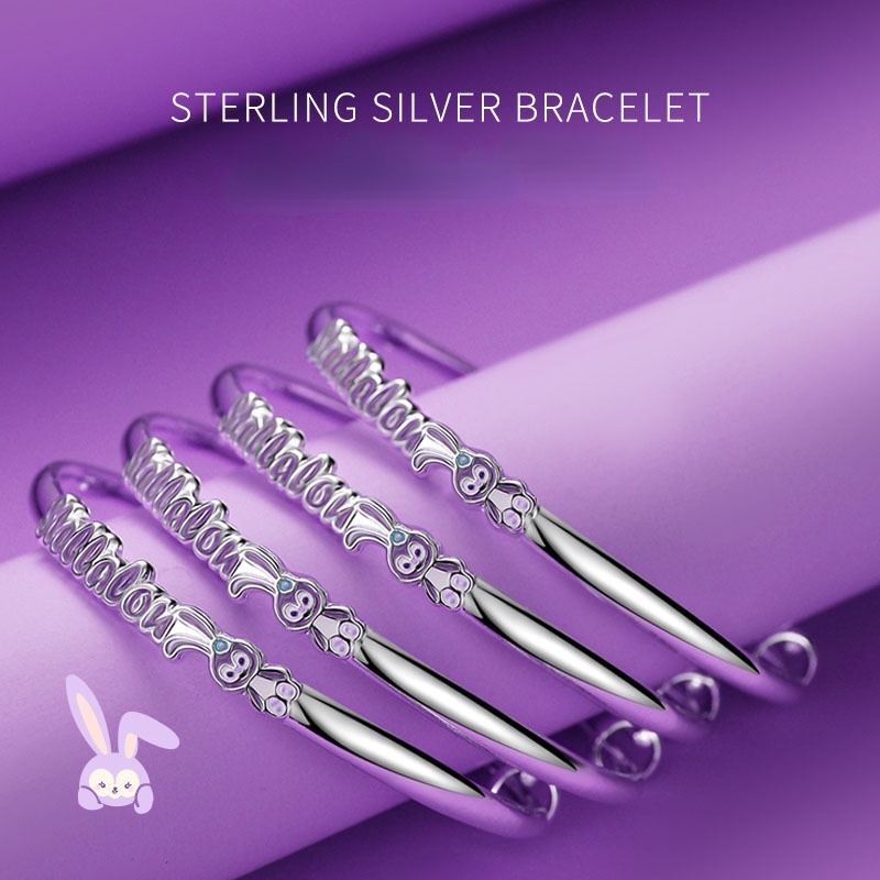 Vòng tay mạ bạc mặt hình thỏ Stella Lou 990 dành cho nữ