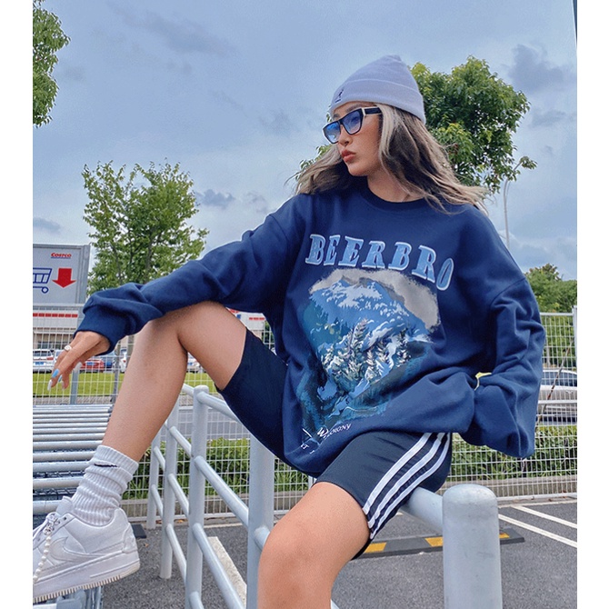 Áo tay dày thiết kế mỏng dáng rộng thời trang phong cách cổ điển dành cho nữ