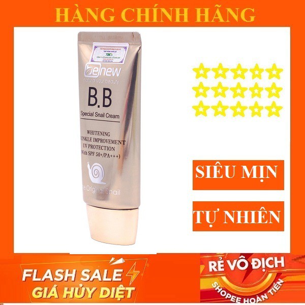 Kem nền phấn nền trắng da, trang điểm che khuyết điểm Special Snail Benew Hàn Quốc 50ml/Hộp- Mỹ Phẩm Hàn quốc | BigBuy360 - bigbuy360.vn