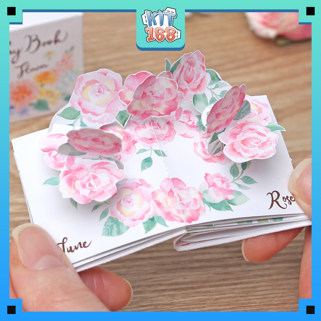 Mô hình giấy đồ vật đồ chơi Sách bông hoa 3D