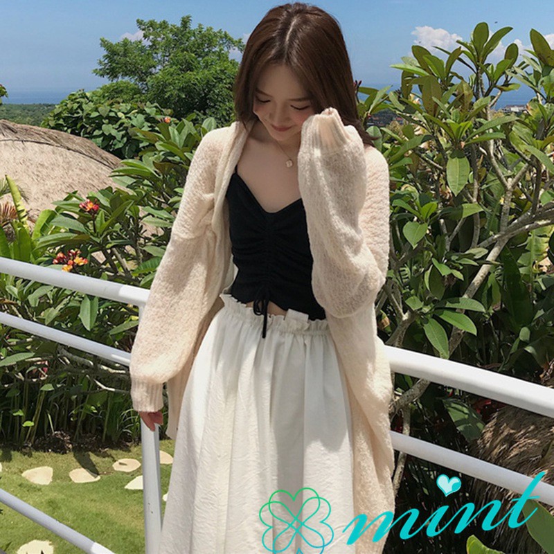 Áo khoác len cardigan Hàn Quốc dáng rộng | BigBuy360 - bigbuy360.vn