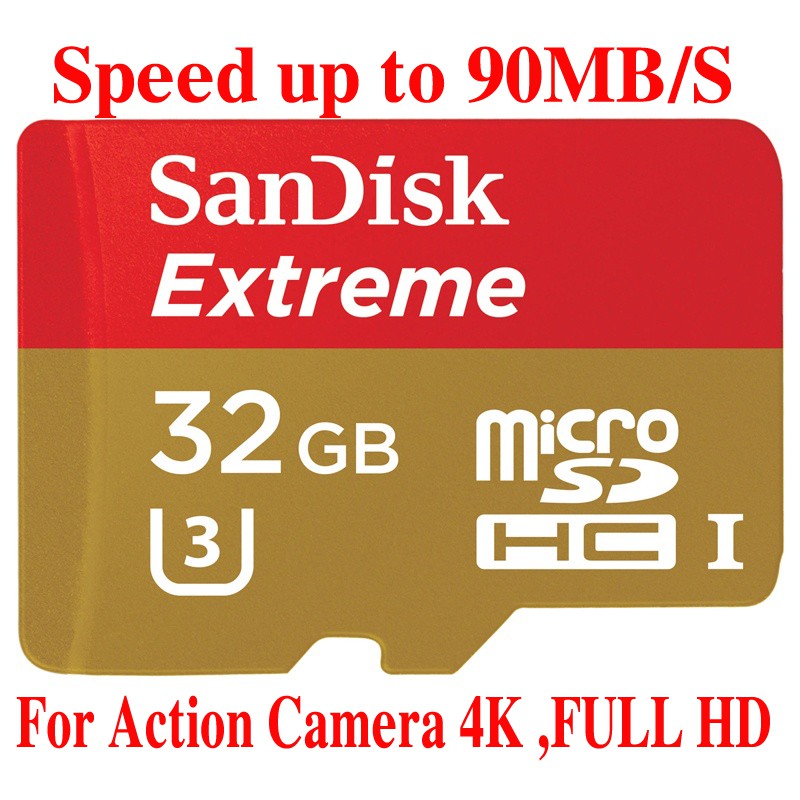 Thẻ nhớ microSDHC Sandisk Extreme 32GB 667X A1 V30 UHS-I U3 100MB/s - Kèm Adapter (Vàng) - Nhất Tín Computer