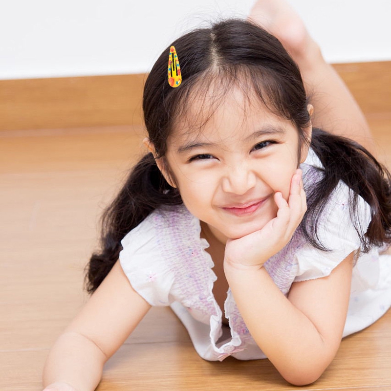 Bộ 18 kẹp tóc in hình dễ thương xinh xắn cho nữ