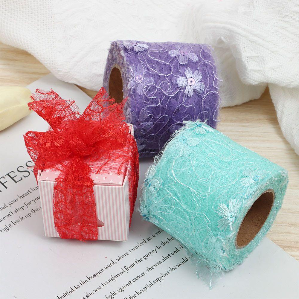 Dây Ruy Băng Thắt Nơ In Họa Tiết Hoa Làm Đồ Thủ Công Đa Ứng Dụng