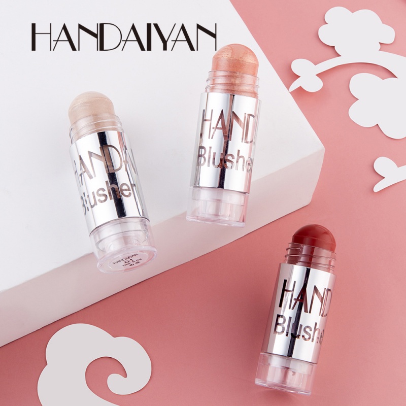 [Hàng mới về] Thỏi kem má hồng HANDAIYAN có 8 màu sắc tùy chọn hỗ trợ bắt sáng làm đẹp
