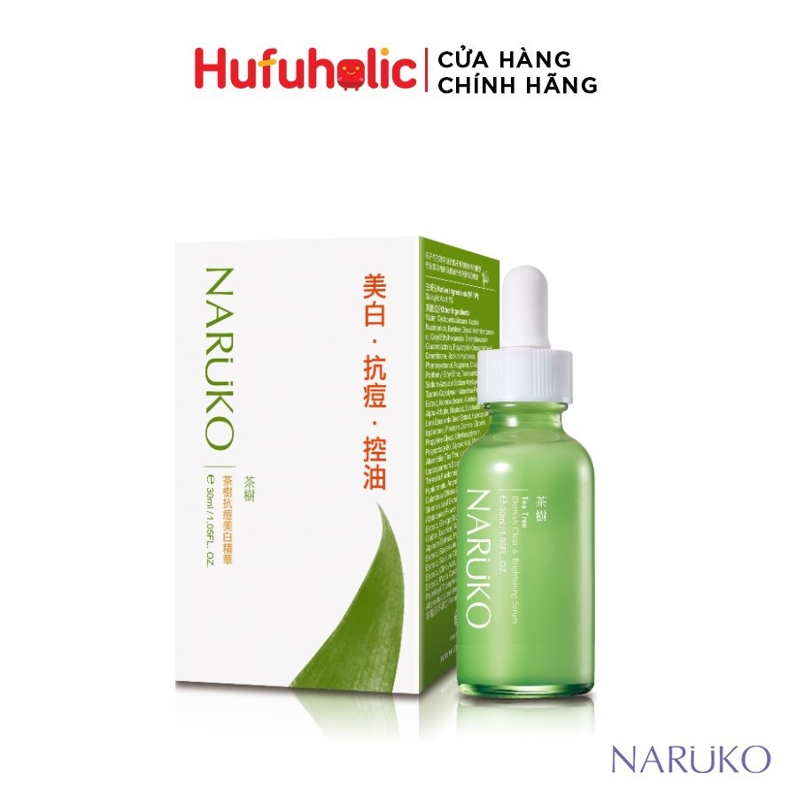 NARUKO (ĐÀI) - Serum tràm trà giảm mụn Tea Tree Shine control &amp; Blemish Clear Serum NRK058