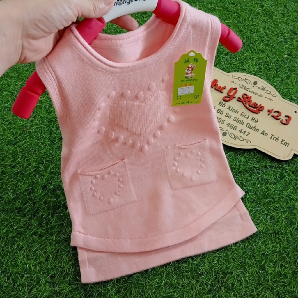 Áo Gile Len Quảng Châu Cao Cấp Mềm Mịn Cho Bé Gái
