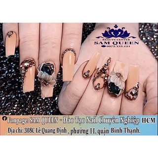 Hoa bột ôm charm đá cực đẹp (100A..G)