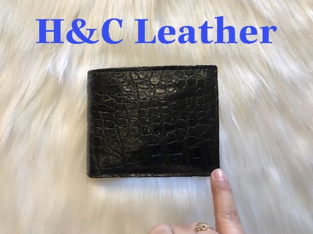 Ví nam da cá sấu thật kiểu ví ngang