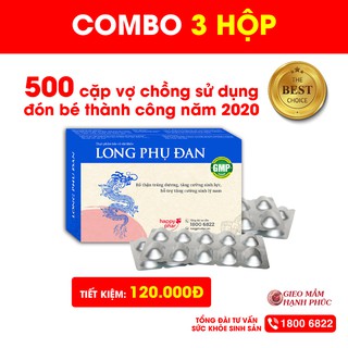 COMBO 3 HỘP LONG PHỤ ĐAN 40 VIÊN TIẾT KIỆM 120k Bổ tinh trùng, tăng cường sinh lý nam, tăng khả năng thụ thai