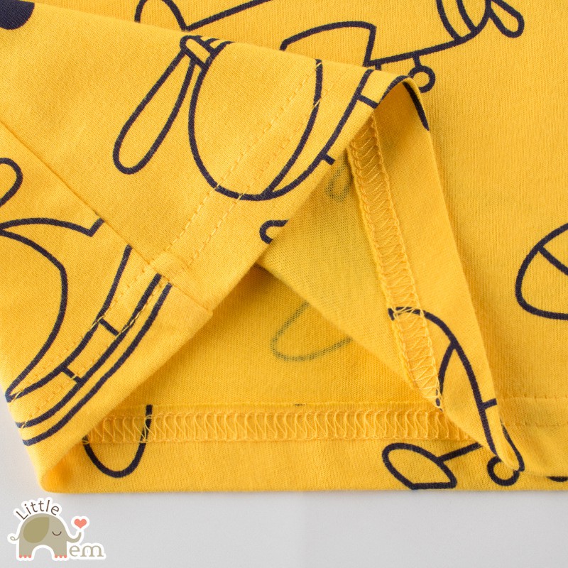 Áo bé trai cotton cộc tay _ Planes yellow