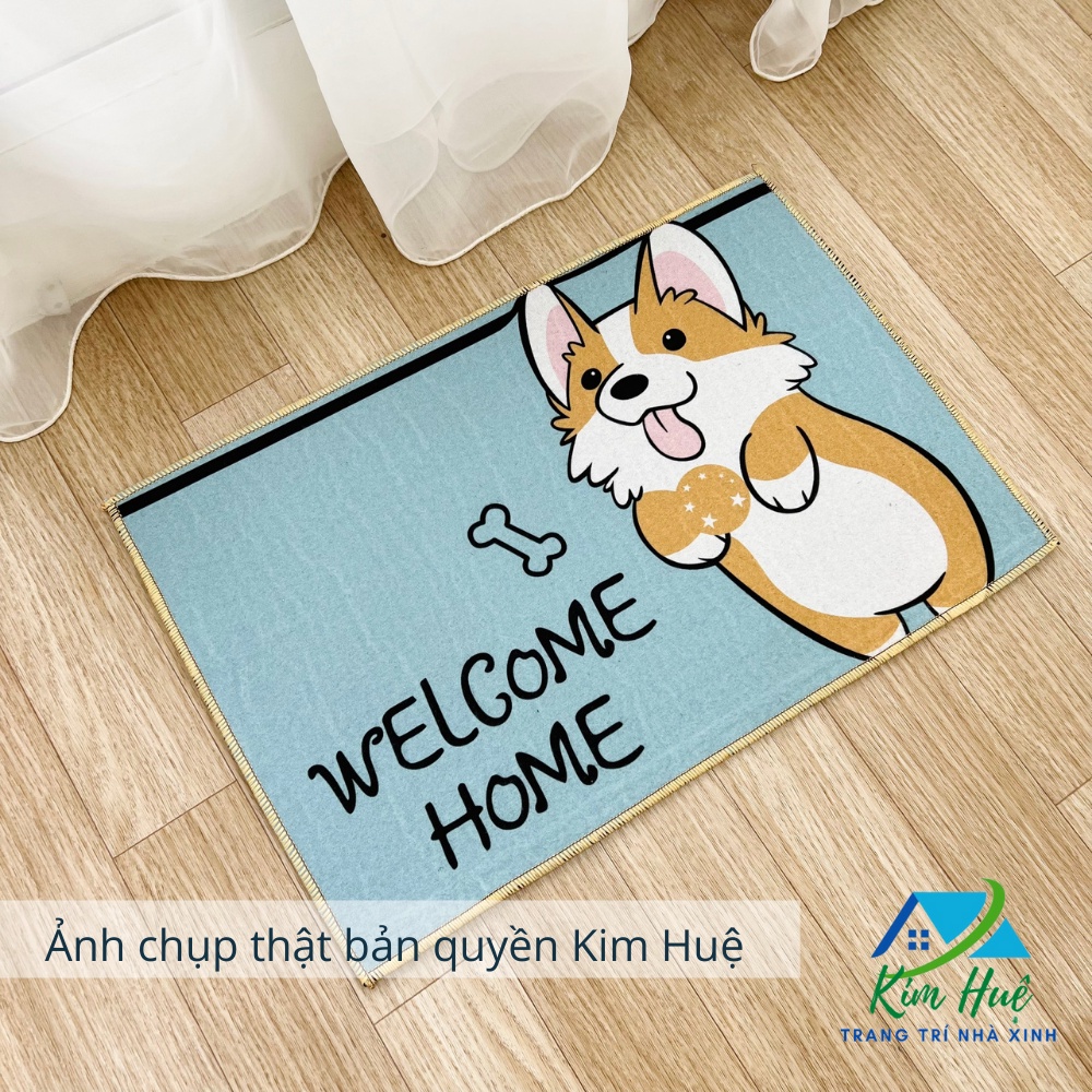 Thảm lau chân, thảm chùi chân nhà bếp bali đế cao su chống trơn trượt 40x60cm Kim Huệ CBL01