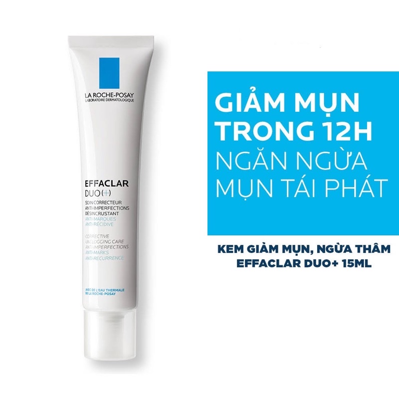 Kem dưỡng giảm mụn, ngăn ngừa vết thâm và ngăn mụn tái phát La roche-Posay Effaclar Duo+
