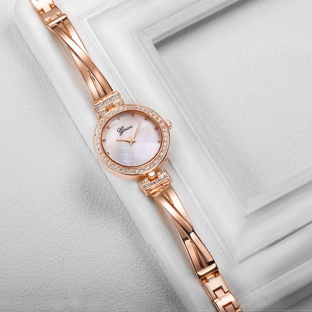 JUNE Đồng Hồ Quartz Nữ Dây Da Thời Trang