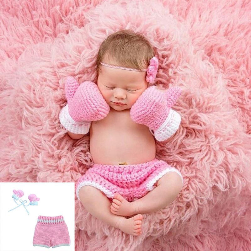 Mary☆th Baby Crochet Photography Props Shoot Newborn Photo Cool Boy Costumes Infant Pants