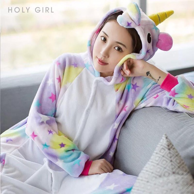 Bộ Đồ Thú Unicorn Star ❤️ FREESHIP ❤️ Bộ đồ thú Unicorn Sao Người lớn - Hàng Cao Cấp