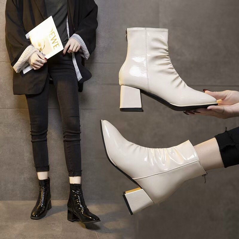 FREESHIP BỐT NỮ, BỐT DÚM DA BÓNG GÓT 5P CAO CẤP FULLBOX MSF11 | BigBuy360 - bigbuy360.vn