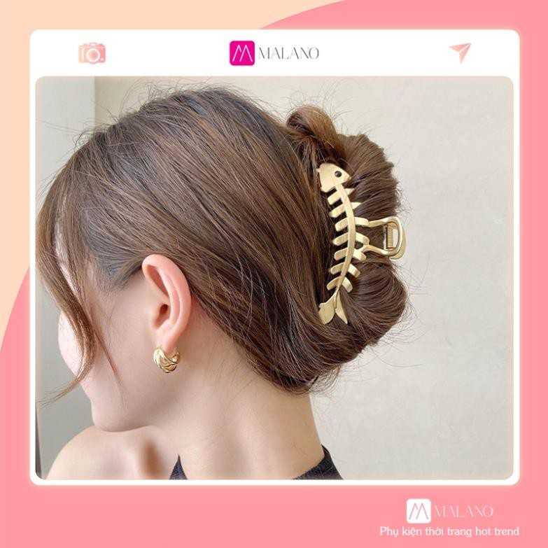 Kẹp Tóc Càng Cua SOLANO Kẹp Tóc Hàn Quốc Hình Xương Cá Thời Trang Xinh Xắn Dành Cho Nữ FA-001279