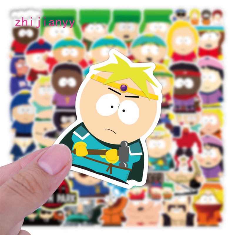 Set 50 miếng dán hoạt hình Anime South Park DIY trang trí đa ứng dụng|Hình dán trang trí tường độc đáo