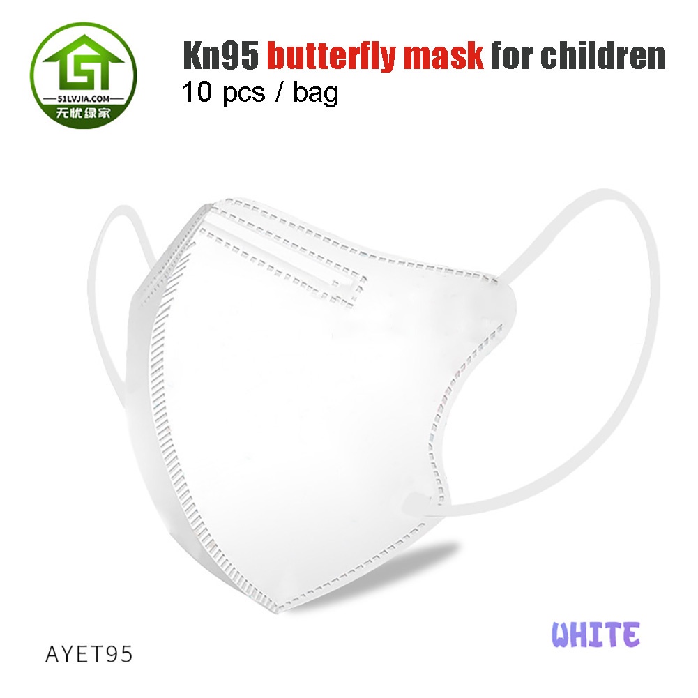 Set 10 Khẩu Trang 5 Lớp Chống Bụi KN95 Thoáng Khí Bảo Vệ Ba Chiều Dành Cho Trẻ Em 3-12 Tuổi