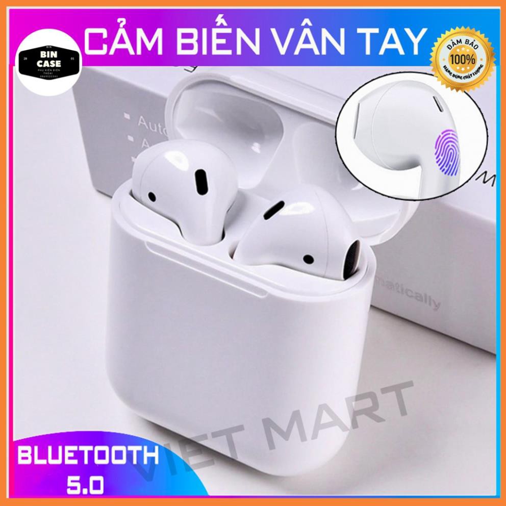 Tai nghe Bluetooth không dây Inpods i12 TWS điều khiển cảm biến âm thanh HIFI cho Android iOS