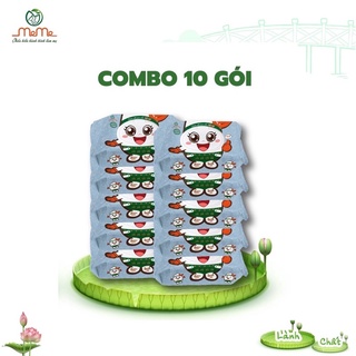Combo Tiết Kiệm/10 Khăn Ướt Mễ Mễ Giấy Ướt Kt 15x20cm 100 tờ/1 gói Chất Liệu Không Dệt Cotton Từ Sợi Tự Nhiên Lành Tính