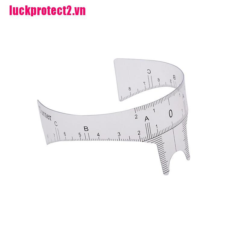 H&L 1Pc reusable permanent eyebrow tattoo stencil makeup brow measure guide ruler